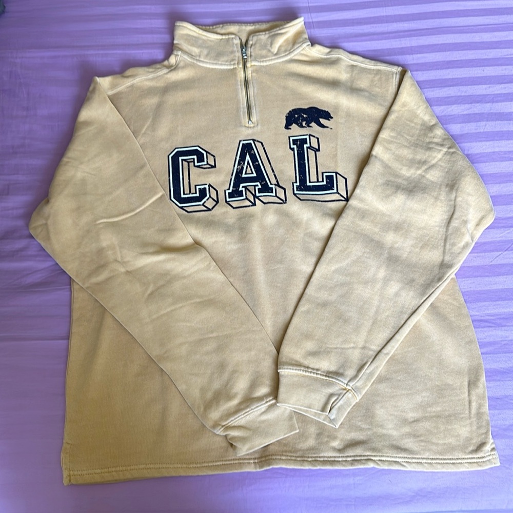 CAL Berkeley 1/4 Zip up Long sleeve, Mustard color, Brand New never worn